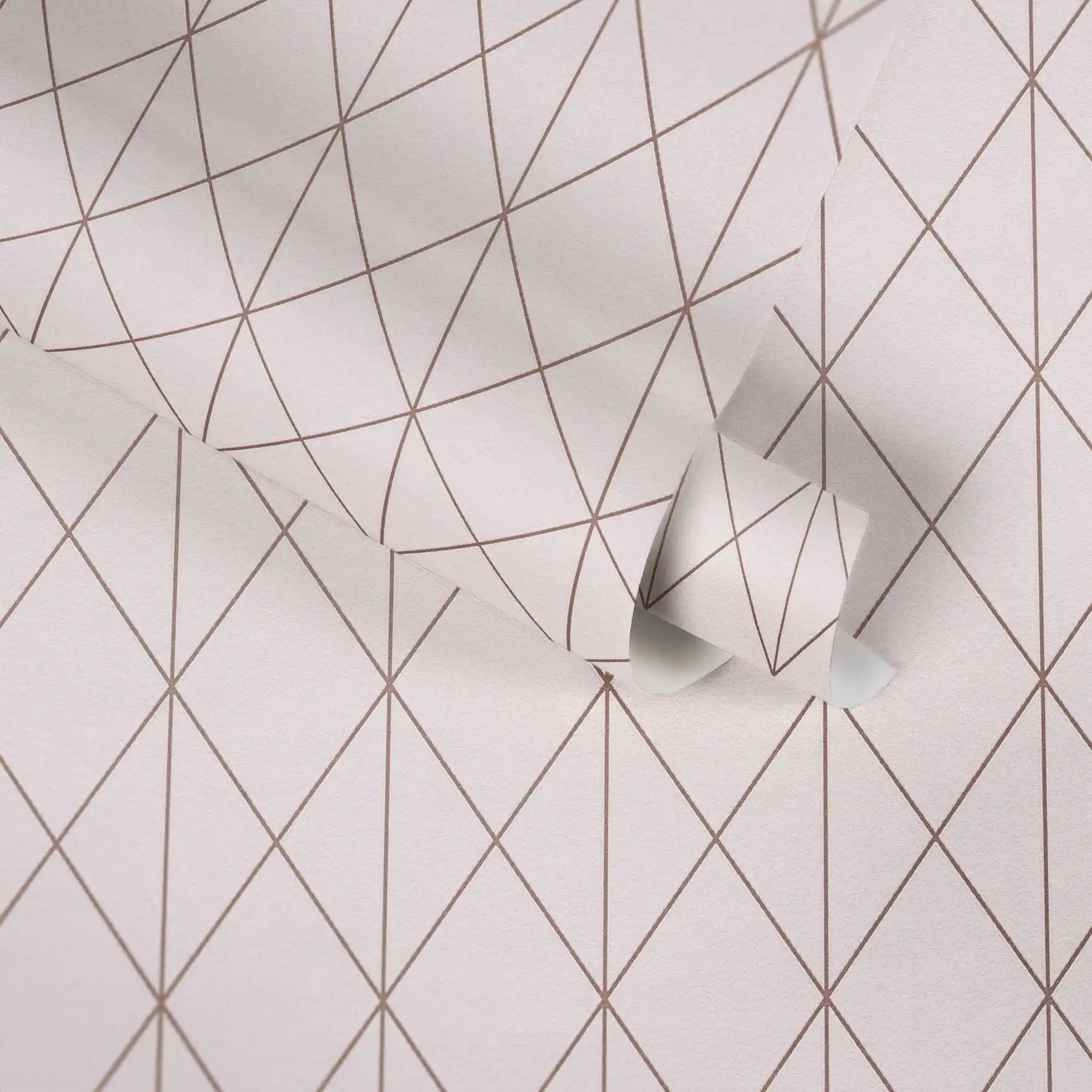 Made Germany Modern Geometric Pink Gold Non Woven Vinyl Wallpaper Rolls-Sale Stock Clearance Highly Wash-Resistant Kitchen