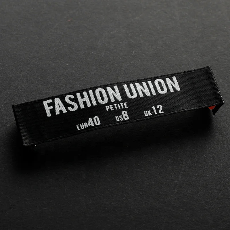 Custom Satin Clothing Labels with Woven & Printed Options Custom Logo & Color for Garment Use