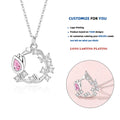 FDXZ-198 925 Sterling Silver Women Wreath Necklace with Water Drop Zircon Tulip Clavicle for Wedding Party Valentine's Day Gift