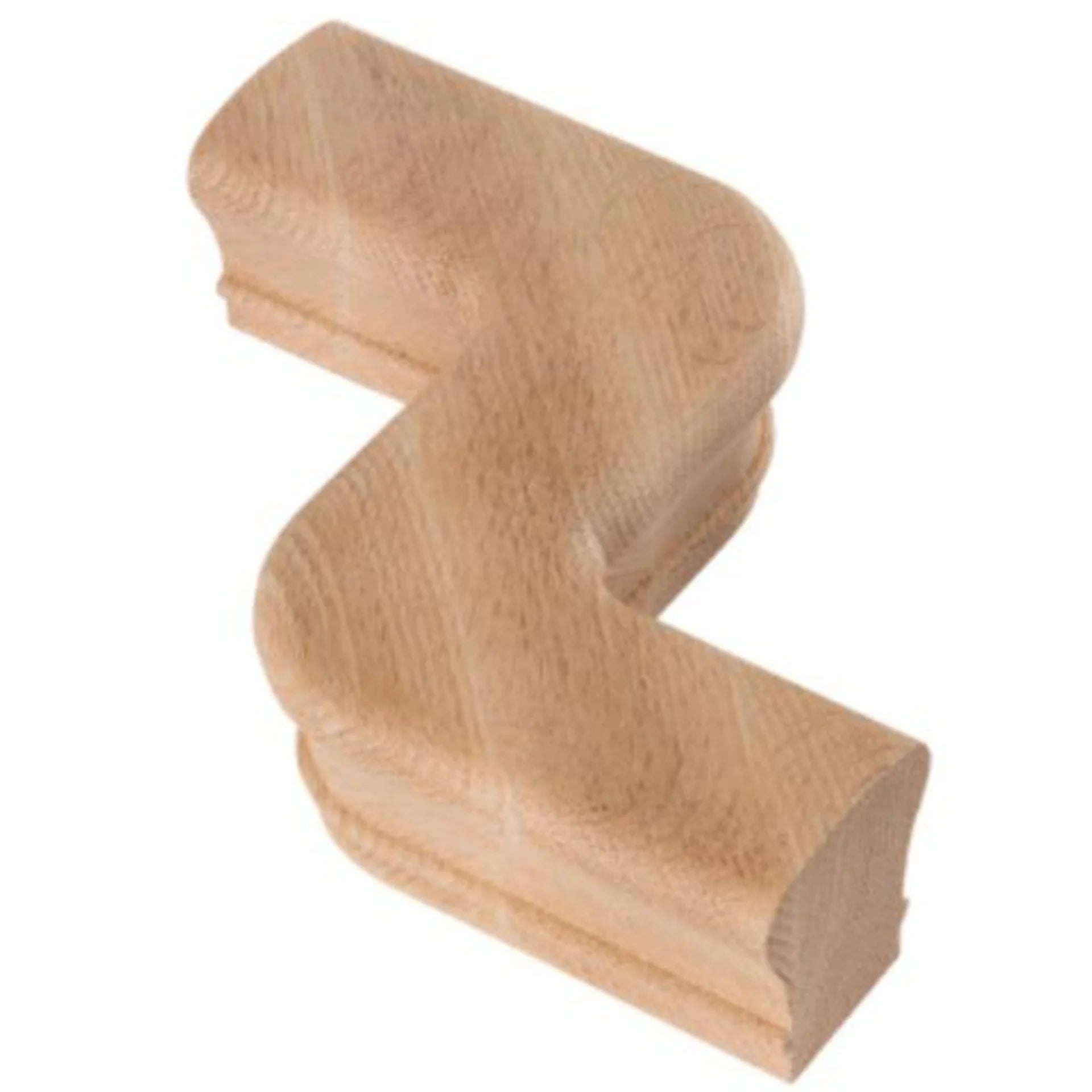 Ready Ship Hand Rail Fitting Eco-friendly Natural Hard Maple Rubber Left Hand Offset 7047 Stair Parts Balcony Railing Staircase