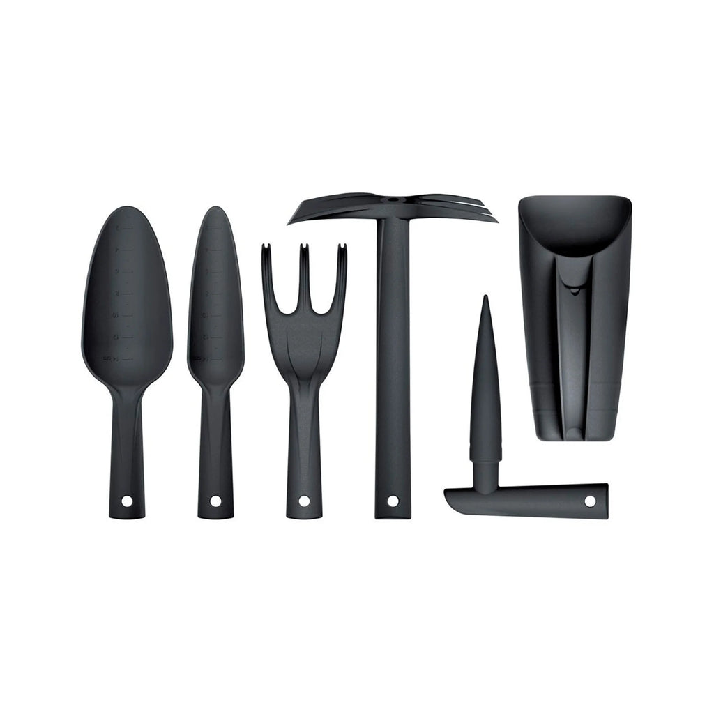 Prosperplast Respana Gardening 6-piece hand tool set in anthracite color