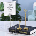 Stainless Steel Luxury Eco-Friendly Table Number Card Holders for Wedding Banquet Countertop Use