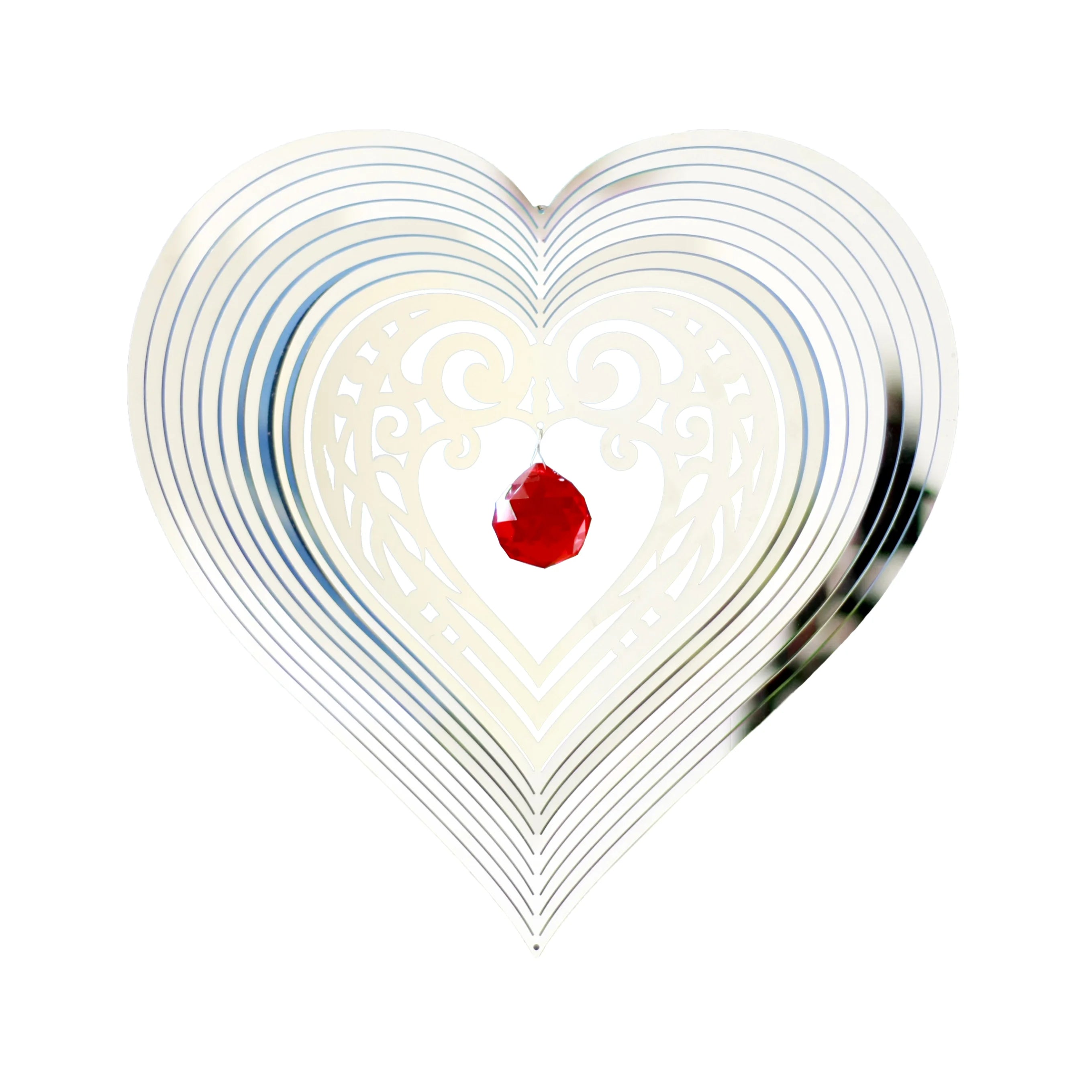 Supplier Pendant Heart Shaped Wind Spinners 10" for Garden Outdoor Home Decor OEM ODM Available