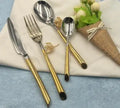 Restaurant Stainless Steel Flatware Set for Buffet Banquet & Party Includes Silverware & Plastic Mirror Fruit Fork Spoon