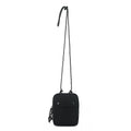 Men's Trendy Versatile Zipper Waist Bag Casual Waterproof Polyester Phone Crossbody Hanging Neck Bag Fashionable Shoulder Black