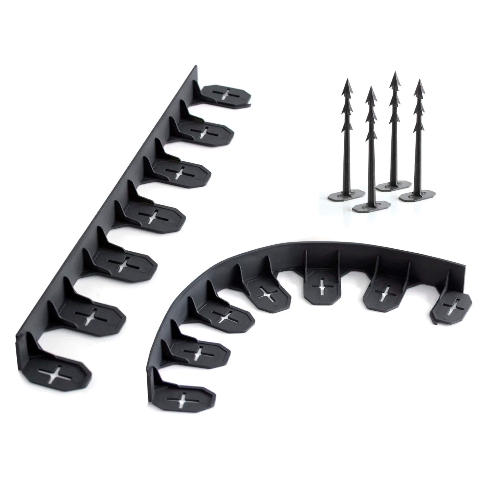 BORDER 0645 boundary markers 8 strips and 24 spikes 4800x84x45 Black