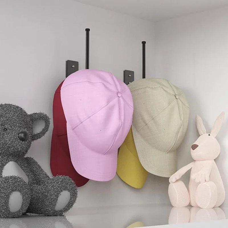 Multi-fuctional Baseball Metal Door Wall Cowboy Baseball Caps Display Holder Organizer Hat Rack