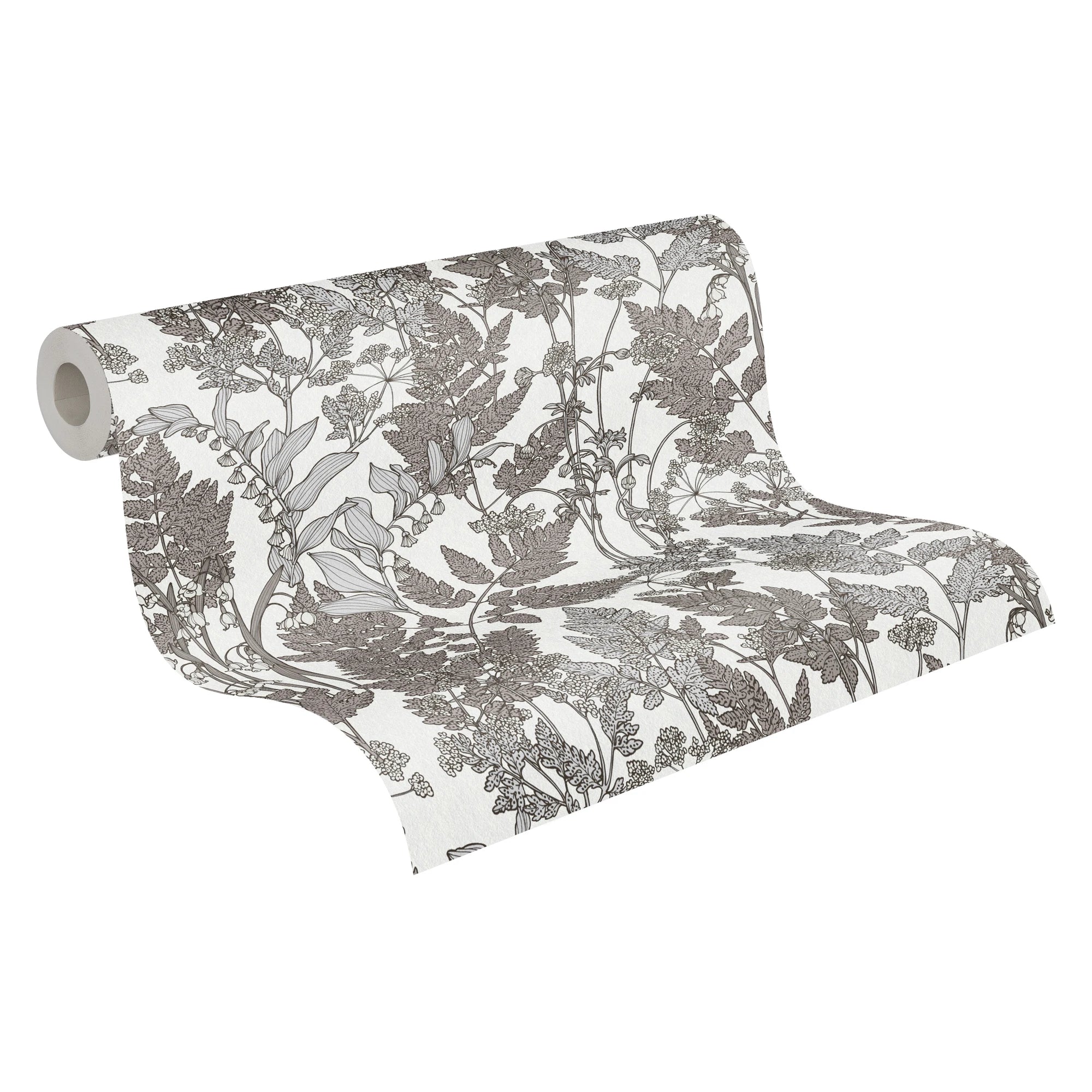 Made in Germany - Luxury Wallpaper rolls Floral Grey White Non Woven Contract Wallpaper for Hotel - 1005 x 053 m