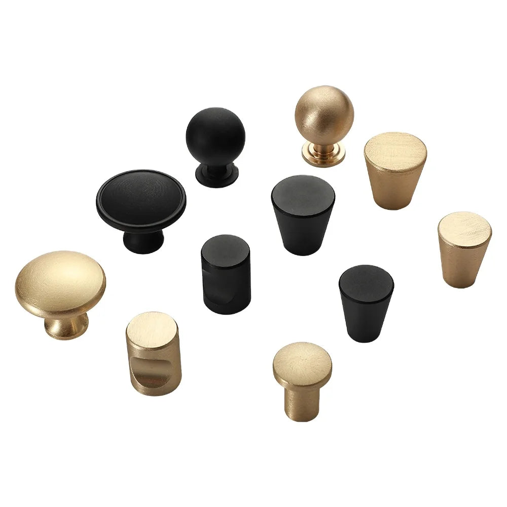 Zuogang China Wholesale Kitchen Cabinet Knobs and Handles Modern Black Gold Metal Drawer Furniture Handles Knobs