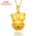 Vietnam Placer Gold Escaped Princess Necklace Hard Gold Bell Necklace Bow Necklace Gold Plated Christmas Eve Gift
