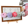 Mini Peluches Plushie Plush Toys Cube Dice Key Chain Funny Claw Machine Plush Toys Small Fuzzy Plush Doll Dice Keychains Charm
