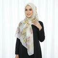 Ramadan Women Floral Printed Thin Soft Beach Chiffon Scarf Shawl Headscarf Head Wraps Beach Sunscreen Muslim Malay Hijabs