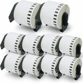 Compatible Continuous Labels Replacement for Brother DK-2205 (2.4 in X 100 Ft) Use with Brother QL Label Printers [10 Rolls]