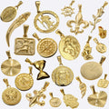 Designer Custom Diy Rose Flower Compass Charms Jesus Praying Hands Charm 18k PVD Stainless Steel Waterproof Charms for Women