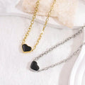 Fashion 3 Piece Girls Ladies Gift Set  European Style Heart Shape Drop Oil Simple Bracelet Pendant Necklace Earrings Jewelry Set