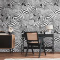 Germany Photo Floral Black White Non Woven Vinyl Premium Wall Mural Sound-Absorbing Moisture-Proof Bedroom Dining Large Format