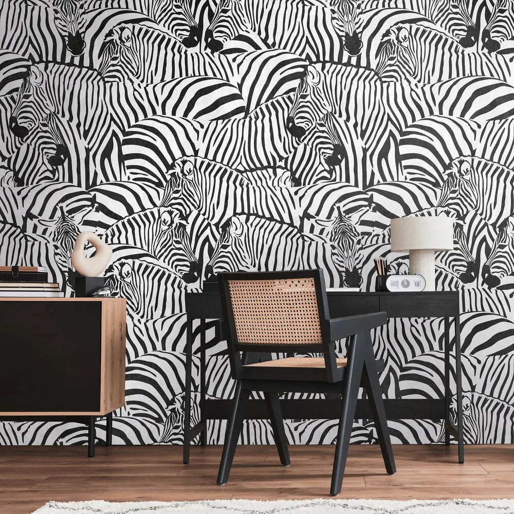 Germany Photo Floral Black White Non Woven Vinyl Premium Wall Mural Sound-Absorbing Moisture-Proof Bedroom Dining Large Format