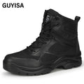 GUYISA Protective Work Boot Casual Trainers Steel Toe Breathable Black Shoes Safety Shoes MegaBDM