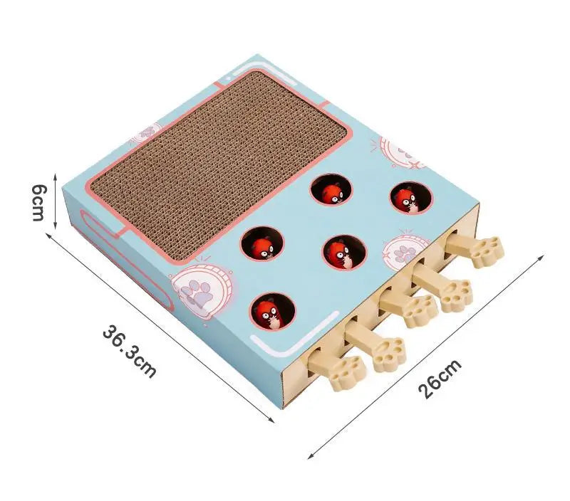 Durable Eco-Friendly Cat Scratching Board Interactive Whack-a-Mole Game Made Sustainable Silicone Paper PVC Materials Cat Play
