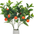 Artificial Orange Leaves With Fruit Bouquet Model Stem for Home Office Table Vase Wedding Party Restaurant Decoration