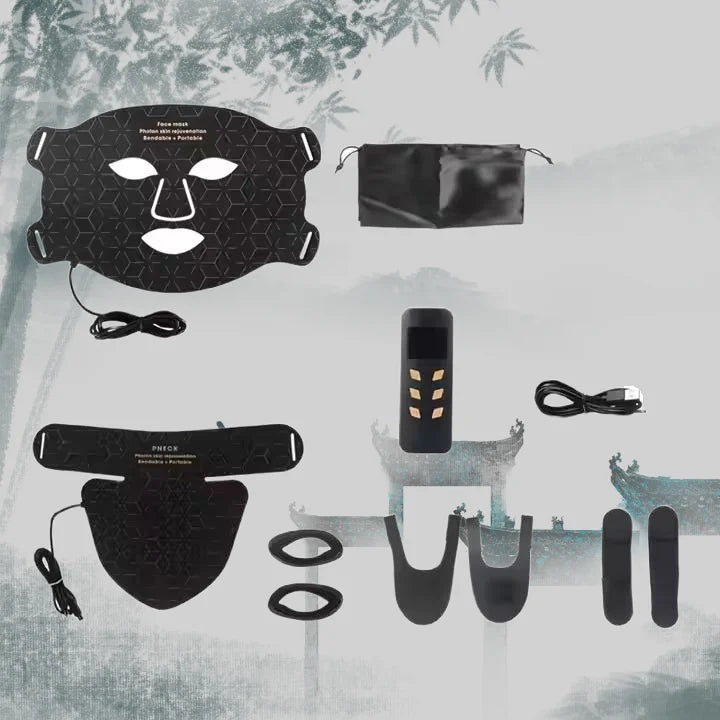 ODM Full Face Silicone Mask 480 Lamp Beads Wireless LED Light Therapy Photon Mask in 4 Colors Stand Type US Plug Home Use