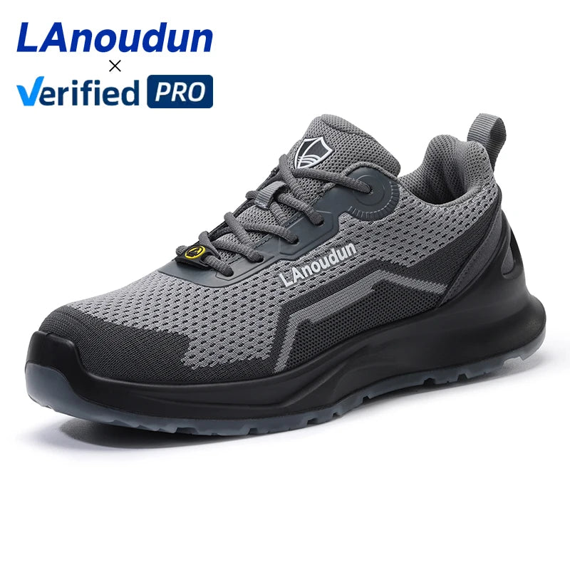 LAnoudun New Fashion Anti-static ESD Safety Shoes Solid Triple Density Sole Safety Shoes for Men and Women MegaBDM