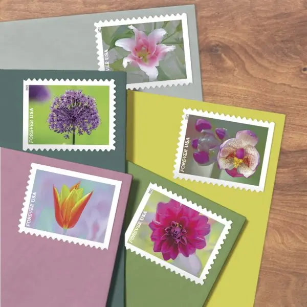Us Postage Stamps in Bulk Forever Postal Mailing Stamp USA Postal Stamp Post Stickers Set American Floral Collectors Edition
