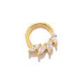 CANNER S925 Sterling Silver Horse Eye Marquise Zircon Diamond Cartilage Piercing Hoop Earrings Jewelry Inner Diameter 8mm