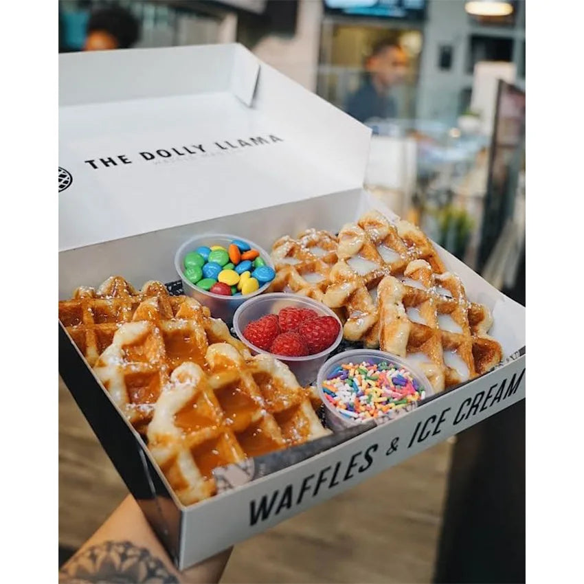 Take Away Waffle Box Custom Designs Cardboard Waffle Box Packaging Pastry Paper Box