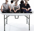 Factory Price 10 People Seat Round Table HDPE Plastic Folding Round Table