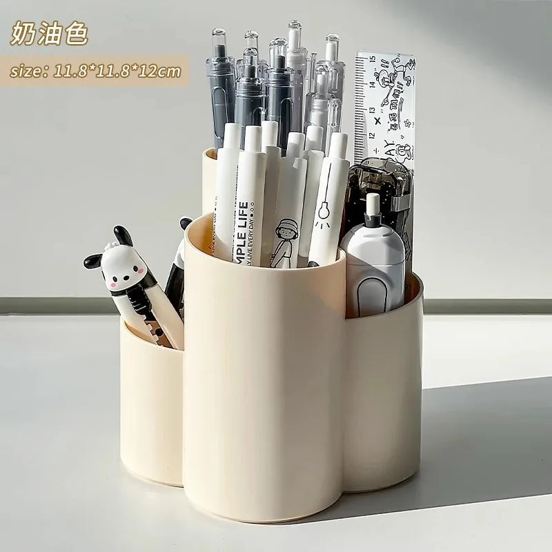Large Capacity Ins Style Makeup Brush Organizer Portable Desktop Storage for Eyeliner and Eyebrow Pencil Pen Plastic Holder