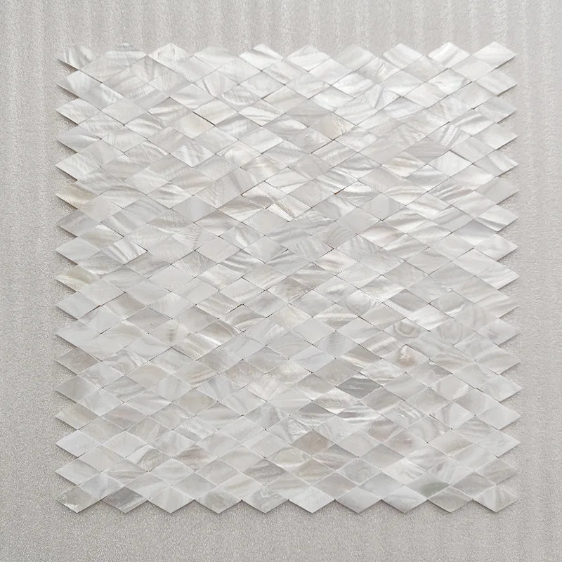 Wholesale Natural White Mother of Pearl Mosaic Tile Bathroom Kitchen Backsplash Mosaic Tile Natural Crafts for Kitchen Balcony