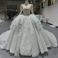 For Jancember MN265 Modern Square Collar Glitter Empire Ball Gown Wedding Evening Dress Long Skirt Chapel Train Crystal Lace Flo