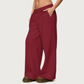 Manufacturer Baggy Trouser Women Wide Leg Open Bottom Pants Hem High Waist Breathable Eco-Friendly Windproof Cotton Blend Summer