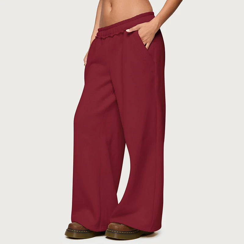 Manufacturer Baggy Trouser Women Wide Leg Open Bottom Pants Hem High Waist Breathable Eco-Friendly Windproof Cotton Blend Summer