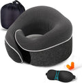 Immediately Take Shape Long Flight 360 U-Shape Memory Foam Wearable Massage Travel Pillow Portable Space-Sensitive Airplane Bag MegaBDM