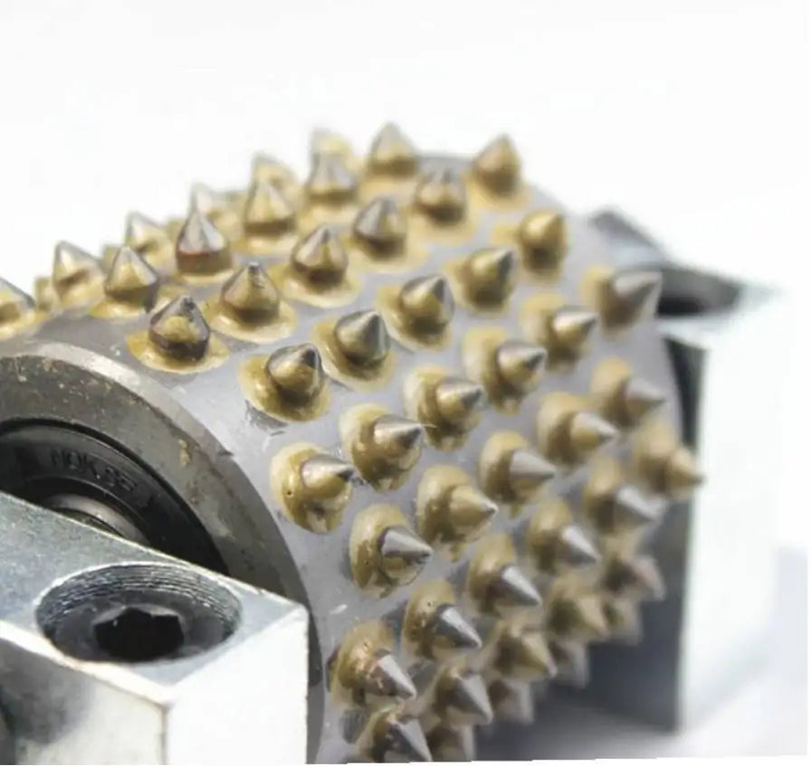 99 Pins Bush Hammer Roller Assembly With Holder with Oil Fitting for Surface Preparation Anti Slip and Coating Removal