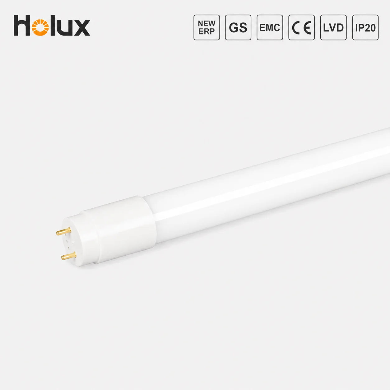Warehouse in Germany Holux 9W 2ft T8 LED Glass Tube Light 600mm 990lm 110lm/W IP20 CE RoHS IES LDT Available for Office