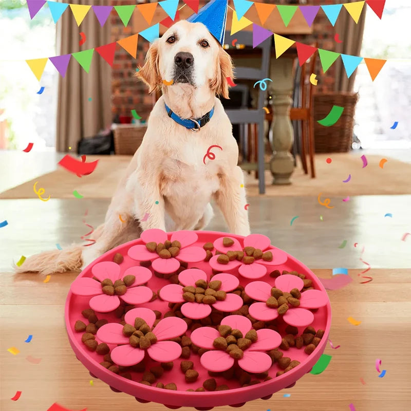 Trending Products 2024 New Arrivals Flower Style Pet Snuffle Mat for Dogs Slow Feeding Mat for Treats and Meals