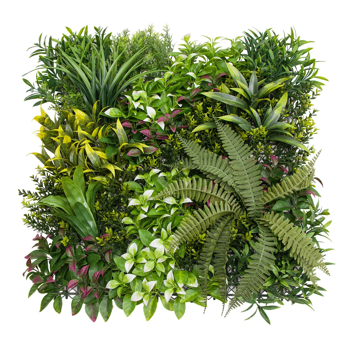 P283 12pcs Grass Wall Panels with Flowers with UV Protection Artificial Milan Plant Wall for Privacy Fence