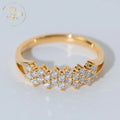 IGI Certified VVS Lab Created Diamond Wedding Ring Luxury Yellow Gold 925 Silver Band Fine Women Jewelry Hot Selling