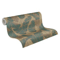 Made Germany Non Woven Vinyl Wallpaper Rolls Beige Green Black Modern Jungle Plants Pattern 1005x053m Living Room Kitchen