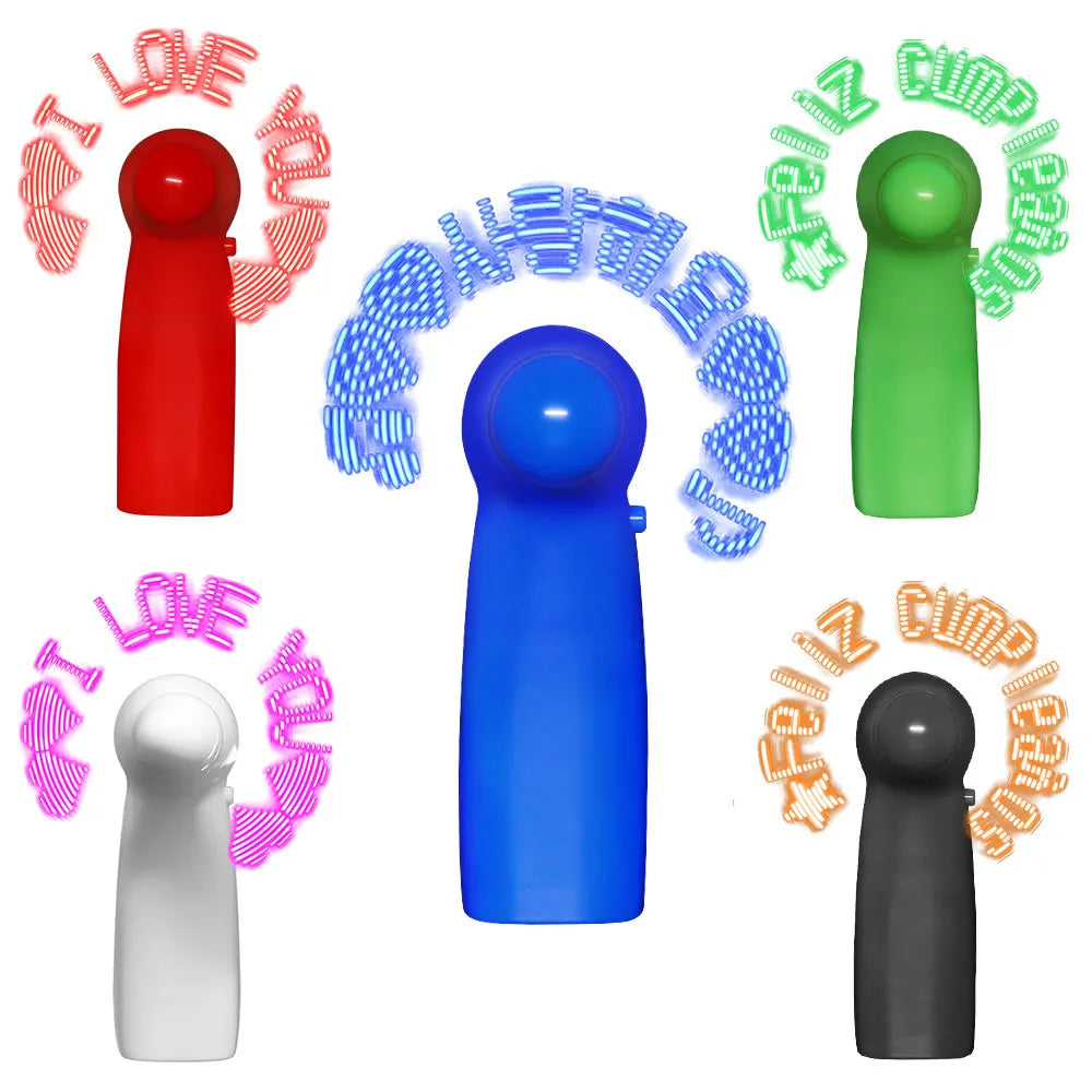 Custom LED Message Handheld Fan Light-up Glow Battery Operated Thanksgiving Christmas Graduation Celebrations Diwali Easter