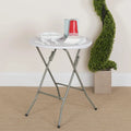 Wholesale HDPE Folding Round Dining Table Portable Banquet Indoor/Outdoor Bistro