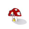 Women Girl Enamel  S925 925 Sterling Silver Sterling Zircon Cute Lovely Mushroom Shape Charm Pendant Beads Jewelry for Bracelet
