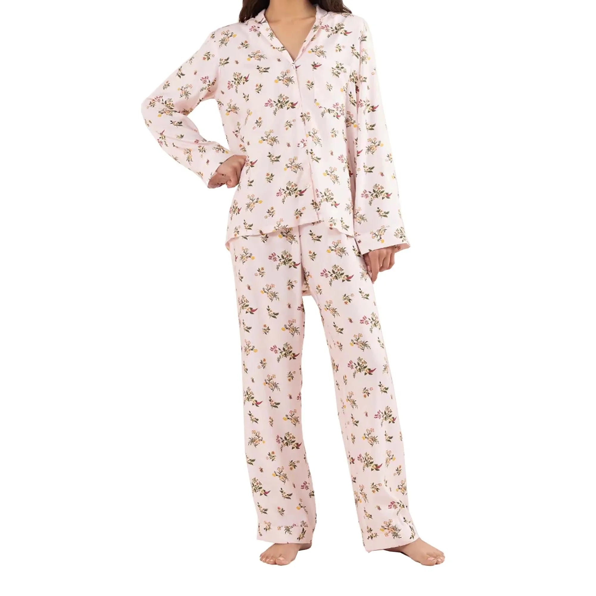 Organic Bamboo Cotton Pajama Short Set With Custom Print Lounge Set Pyjama Set for Women Ladies Cotton Pajamas Women's Sleepwear