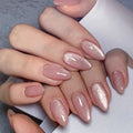 2026 New Year False Nails Removable Nail Art Products Nude Pink Girl Hot Selling Cat Eye Press on Nail