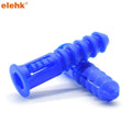 ELEKH Premium Quality Ribbed Plastic Anchors #8-10 X 1-1/4" Plastic Anchors Assorted for Concrete/Brick/Drywall 1500-Pack