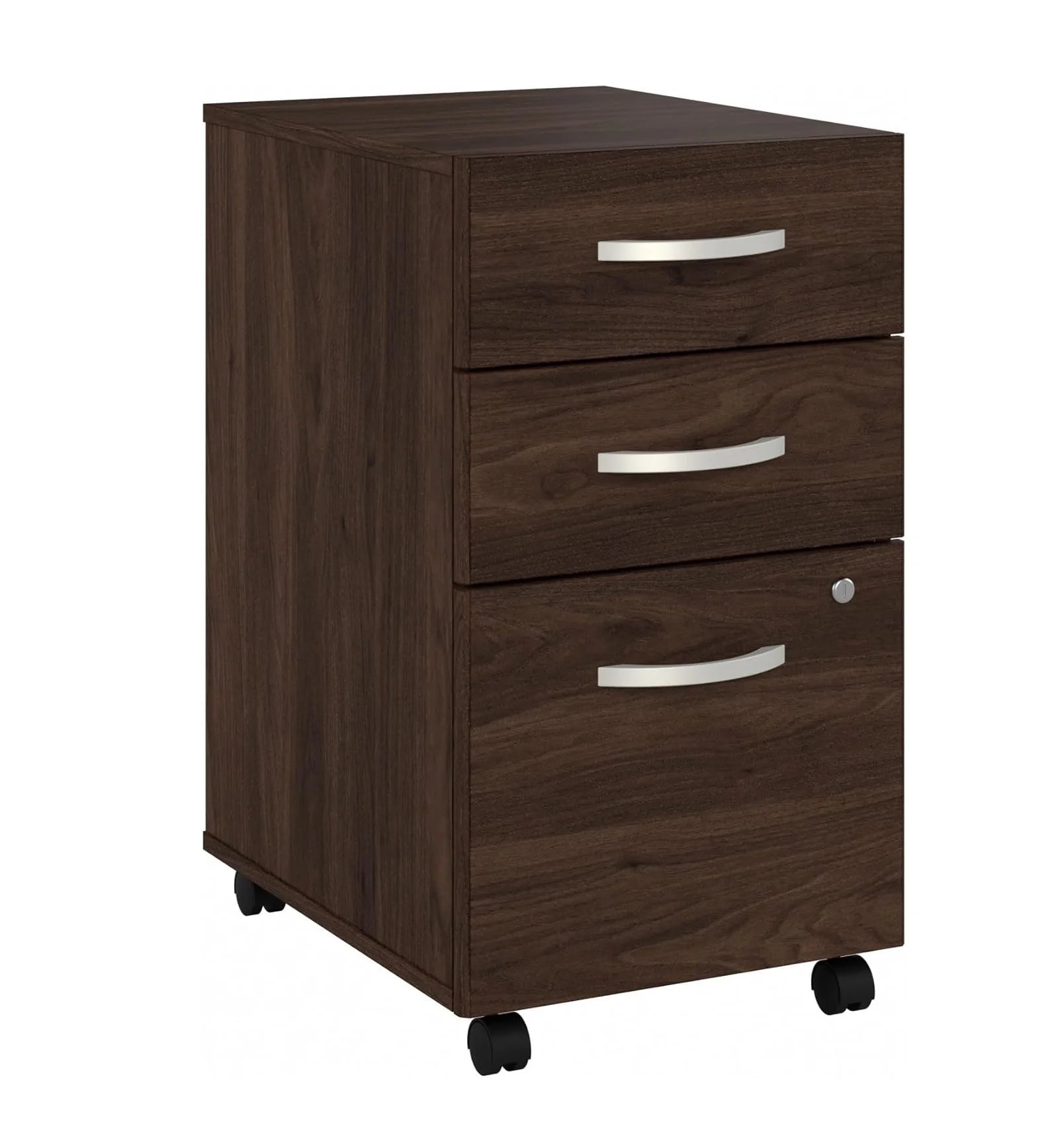 Delivery Movable Small Wooden Removable Office File Cabinet With 3 Locked Storage Drawers Cabinet File Cabinet Office Furniture