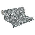 Made in Germany - Luxury Wallpaper rolls Flowers White Black Grey Non Woven Contract Wallpaper Floral - 1005 x 053 m